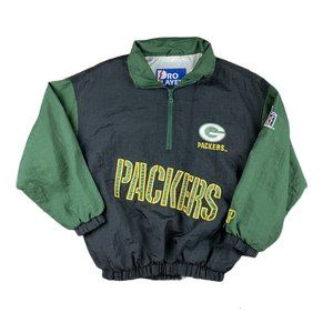 Kids vintage greenbay packers windbreaker jacket